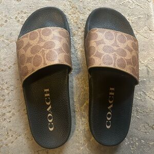 Coach brown slides -size 9          Does not come in box